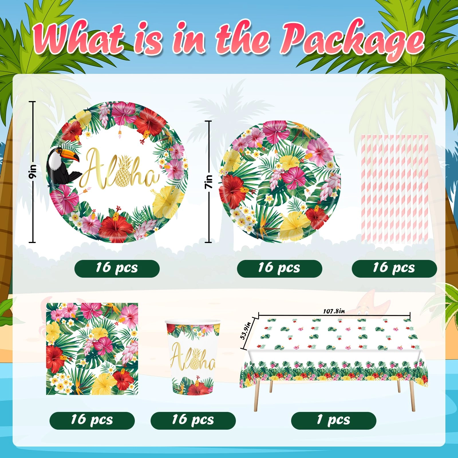 Party Tableware Set - 16 Birthday