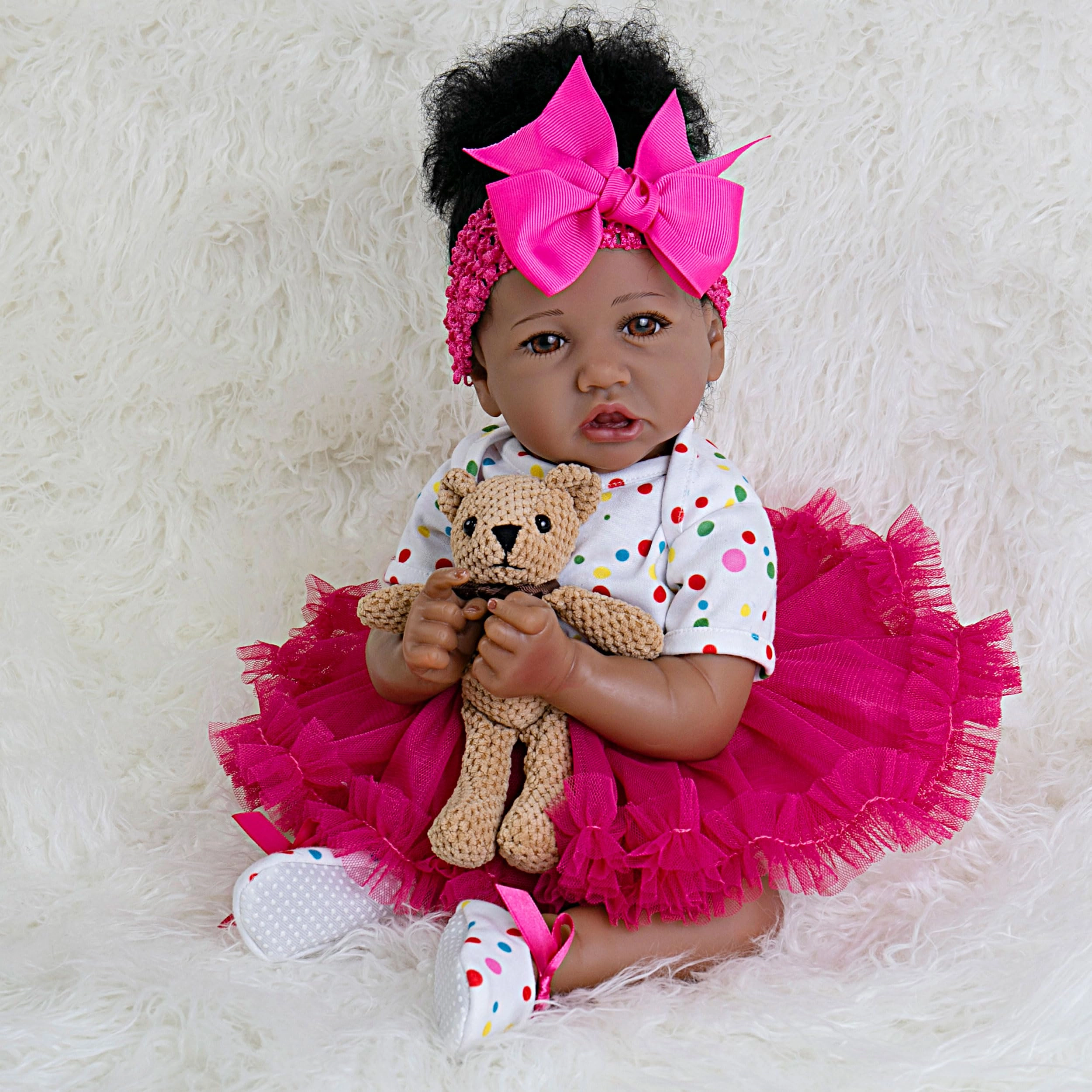 Reborn Baby Doll - 20- Inch African American Ages 3+
