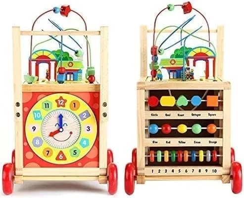 Enzo Wooden Baby Walker - 5-in-1 Activity Center