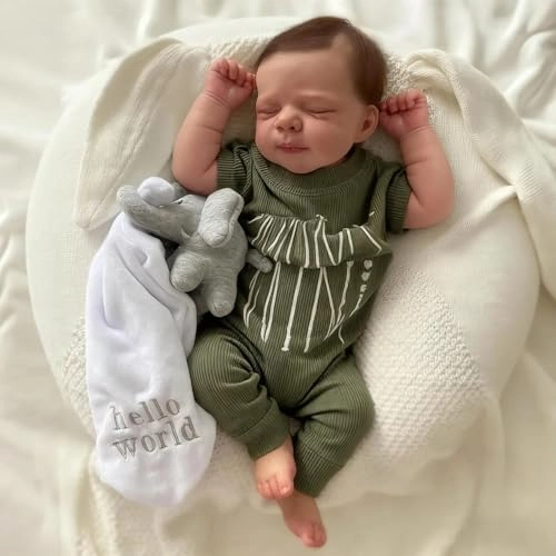 Reborn Baby Doll - 18 Inch Full Silicone Vinyl Boy Ages 36 months+