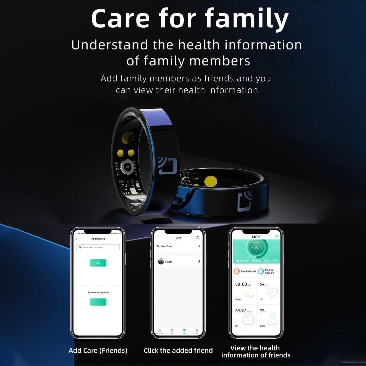 Smart Ring - Health and Sleep Tracker NFC Blood Oxygen