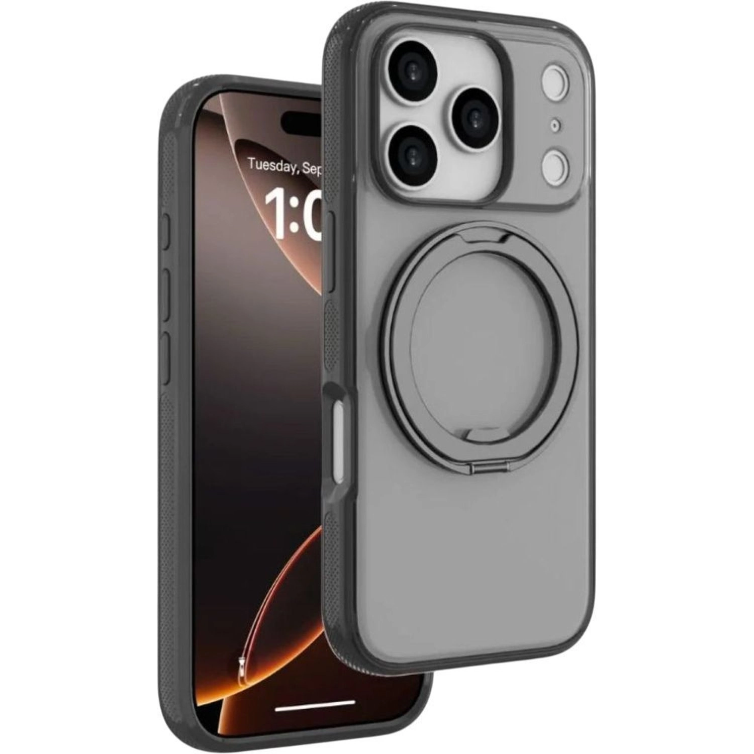 Pristine Rotatable Ring Stand Case for iPhone 17 Pro Max