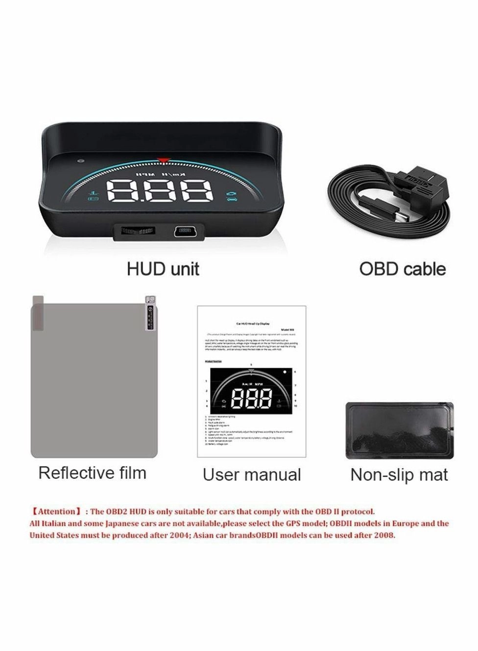 HUD Display - Vehicle Speedometer OBD II