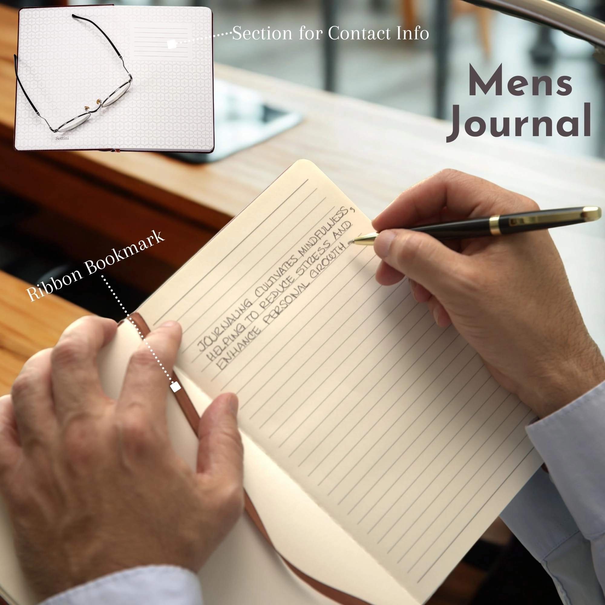 Compass Journal A5 Hardcover - Lined 192 Pages Gift Set
