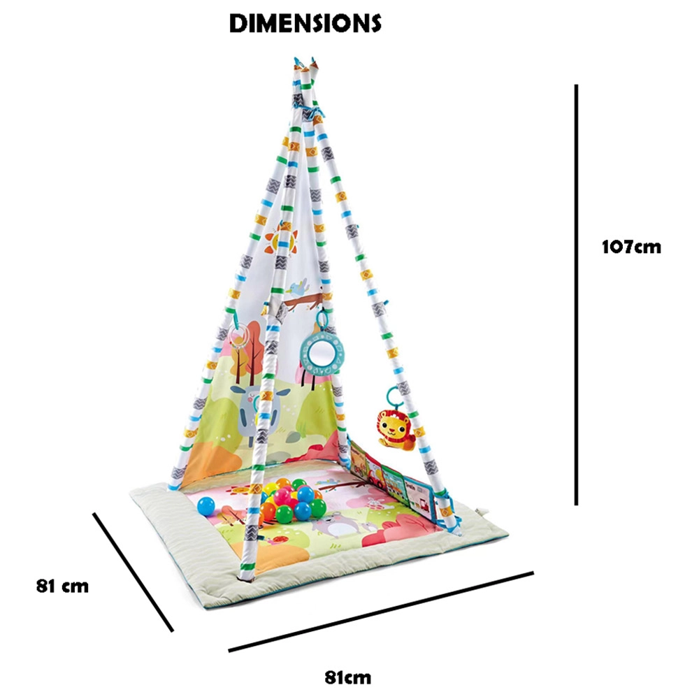 2-In-1 Baby Activity Play Gym & Removable Tent - 2+