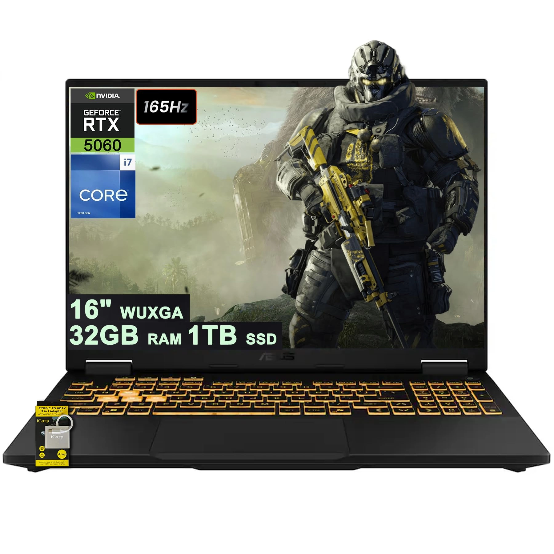 ASUS TUF Gaming F16 FX608JPR-71621W - 16'' Core i7-14650HX 32GB DDR5 1TB SSD