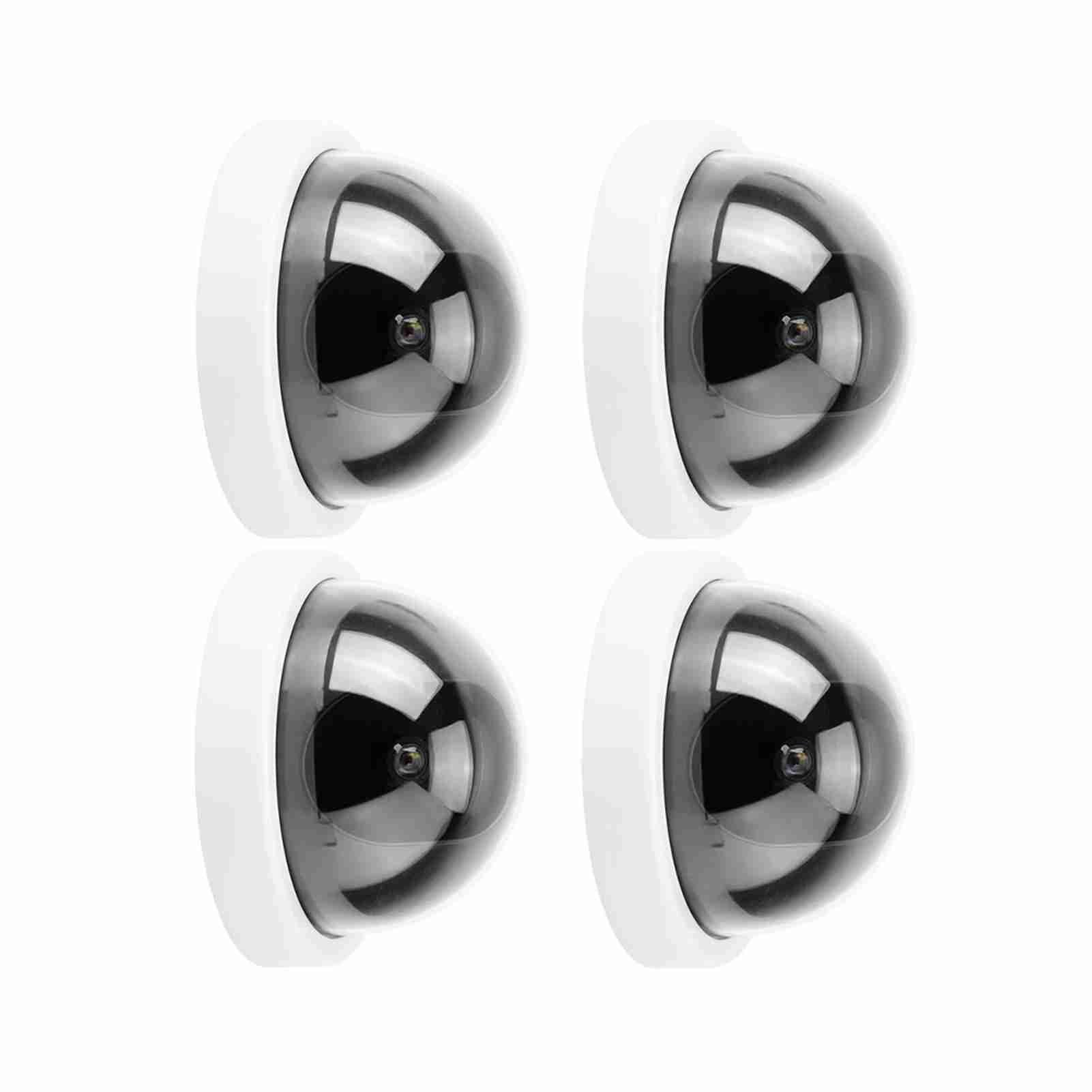 Sorandy Compact Dome Fake Camera - 4pcs Red Flashing Led White