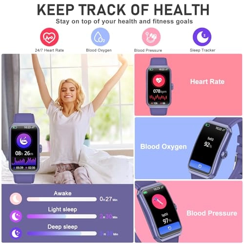 Fitness Tracker - 24/7 Heart Rate Blood Oxygen Sleep Tracker