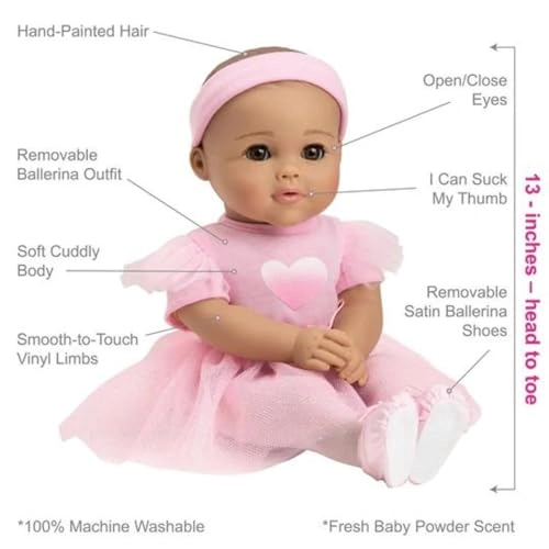 Clara Ballerina Baby Doll - 13 inch Medium Skin Tone