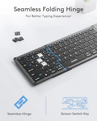 Multi-Device Foldable Bluetooth Keyboard - ST Wireless