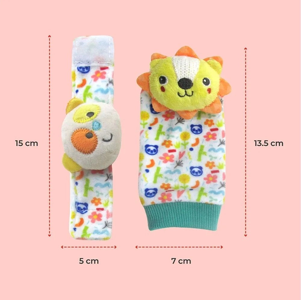 Foot And Wrist Rattle - 0 months fabric 4 pieces
