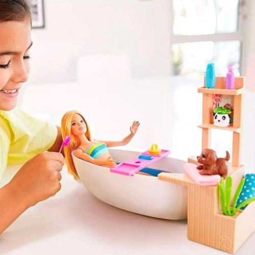 Barbie Fizzy Bath Doll - Blonde + Playset