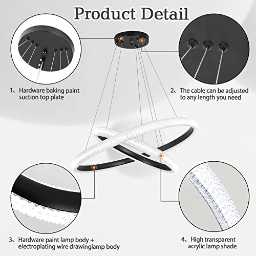 Modern LED Bedroom Chandelier - up to 100 cm