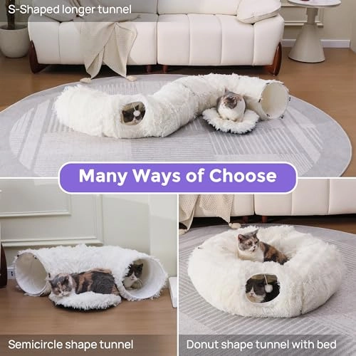 cat tunnel bed - 91.4L x 29.2W x 29.2H centimeters Plush Iron