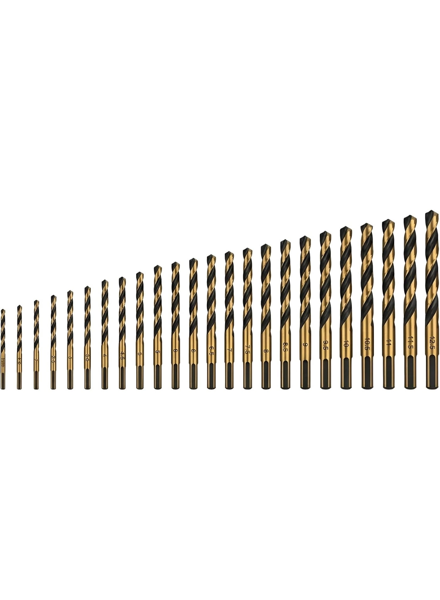 HSS/M2 - Steel 25 piece(s) Various sizes from 1mm to 13mm