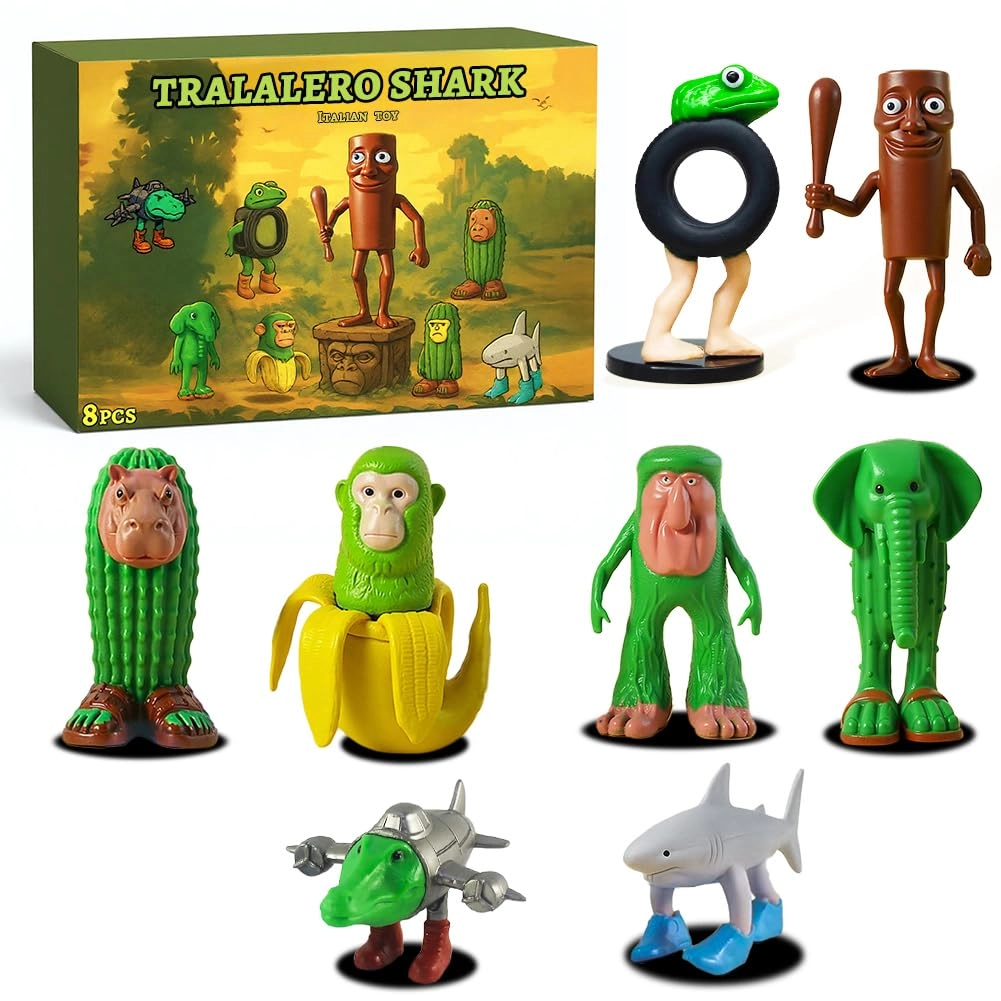 Dlishka Italian Brain Red Figures (Italian toy Brainrot) 8 pcs