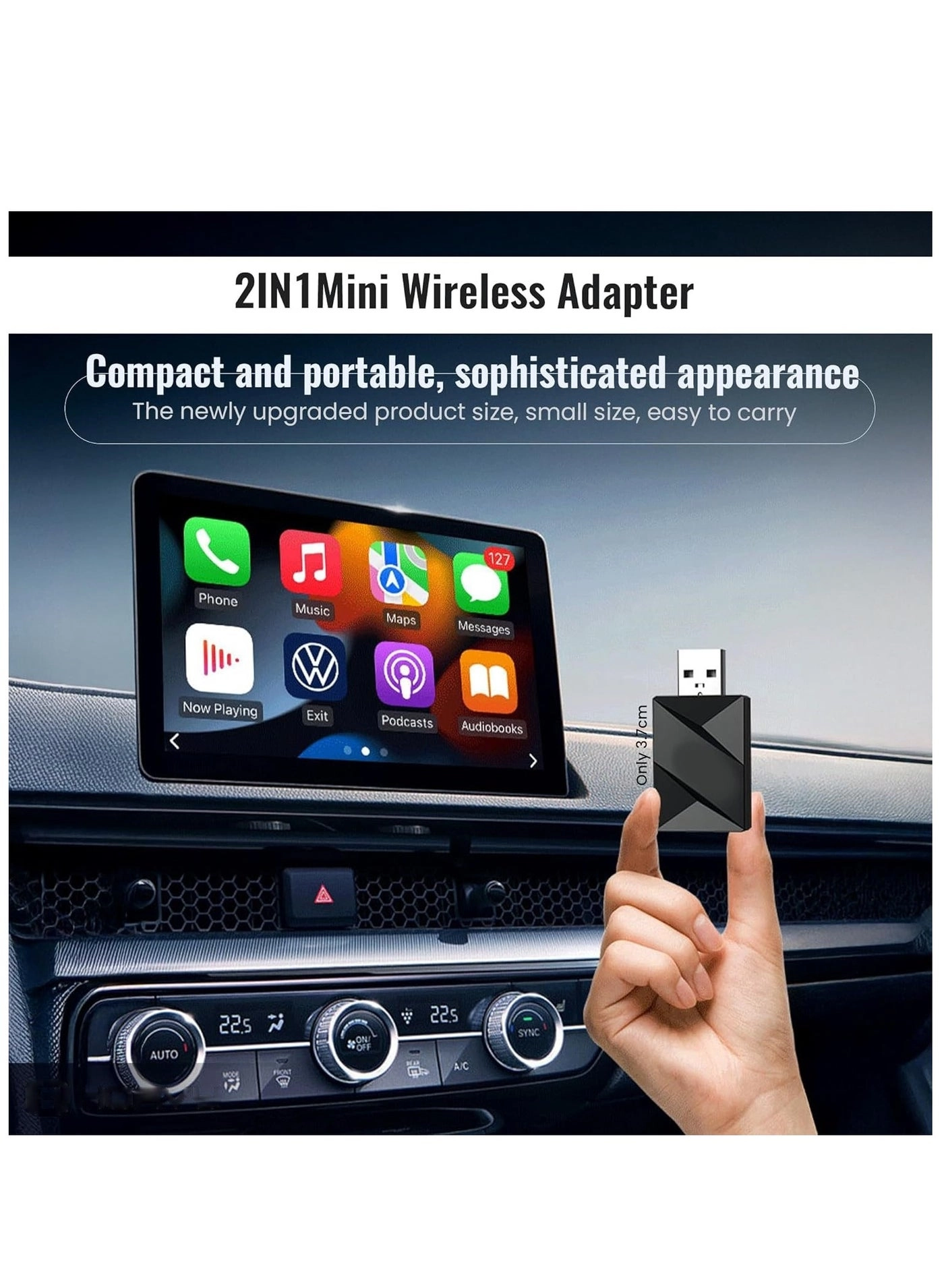 Wireless CarPlay Adapter - USB Type C 5 GHz WiFi