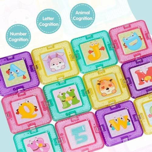 Mini Magnetic Tiles - 3 years and up 64 pieces