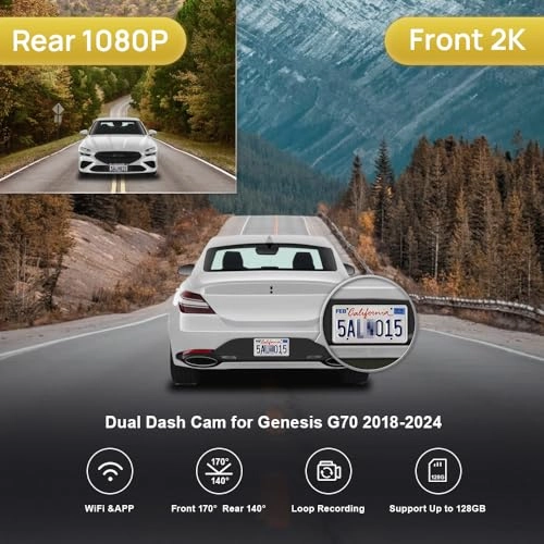 2K Dual Dash Cam - 1440P