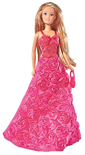 Steffi Love Princess Gala Fashion Doll - 29 cm Rose-embroidered dress Ages 3+