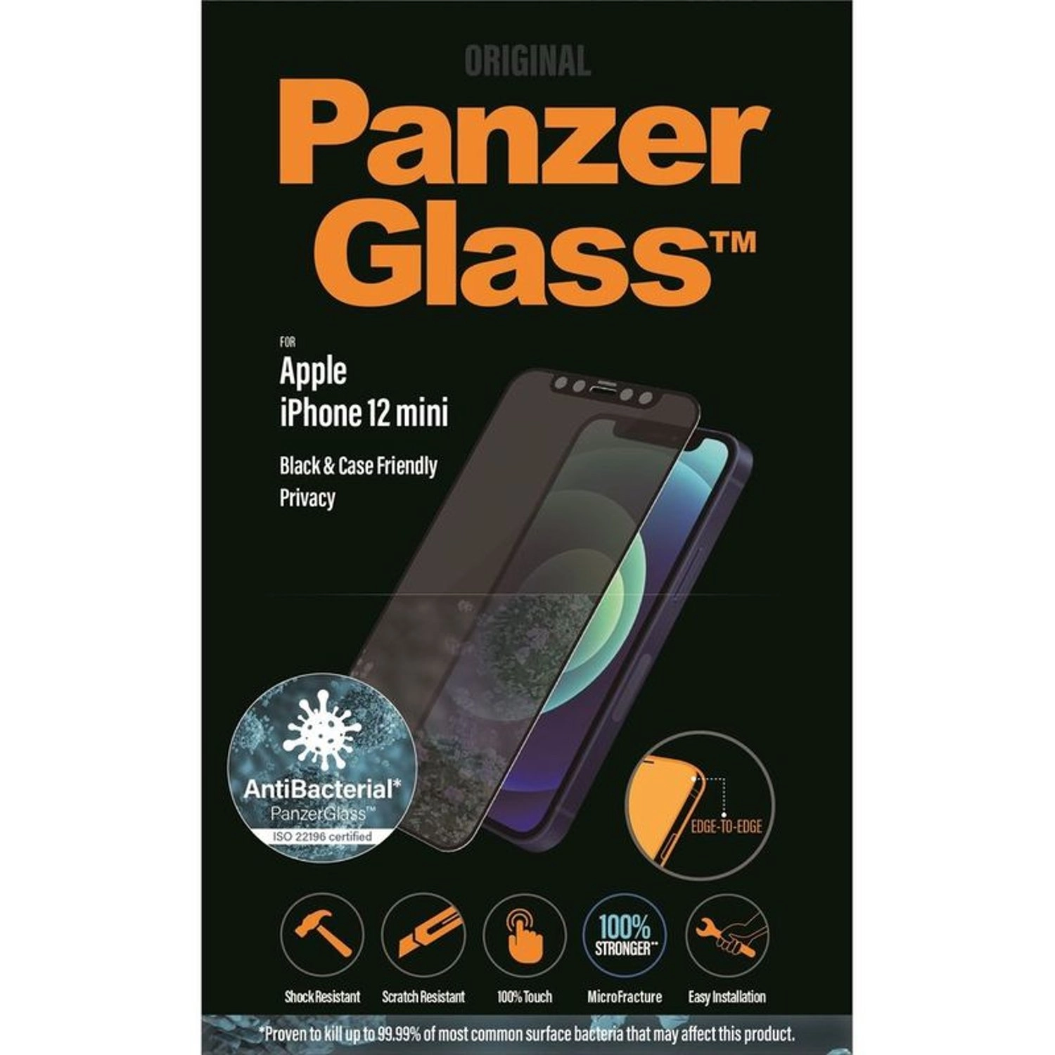 PanzerGlass Privacy Tempered Glass Screen Protector for iPhone 12 Mini