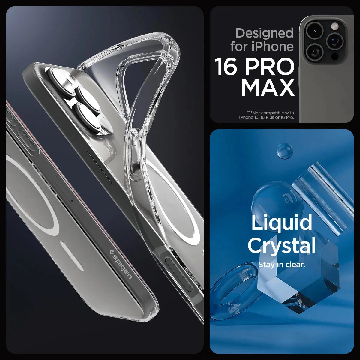 Liquid Crystal MagFit Clear Case with MagSafe for iPhone 16 Pro Max