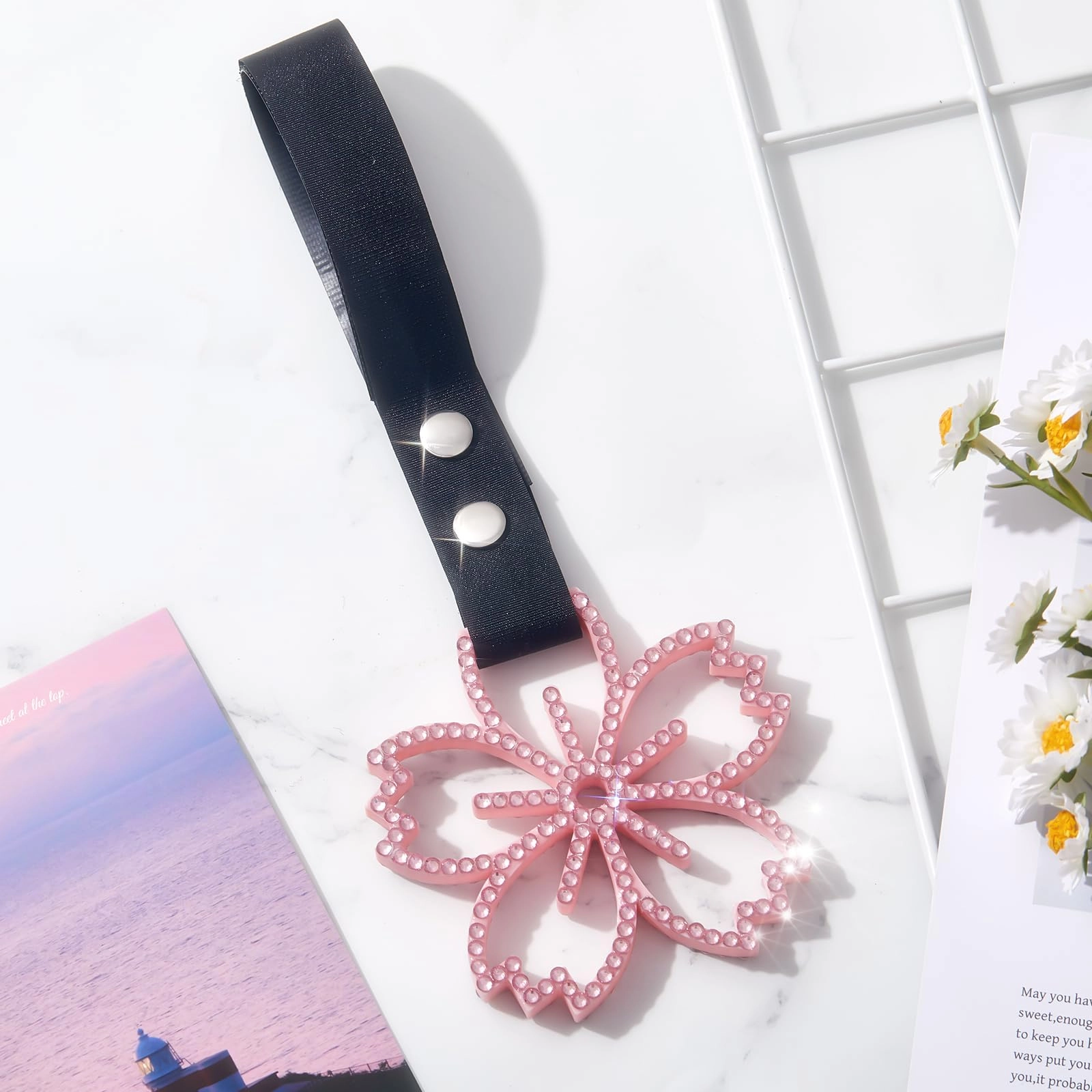 Cherry Blossoms Car Handle Strap