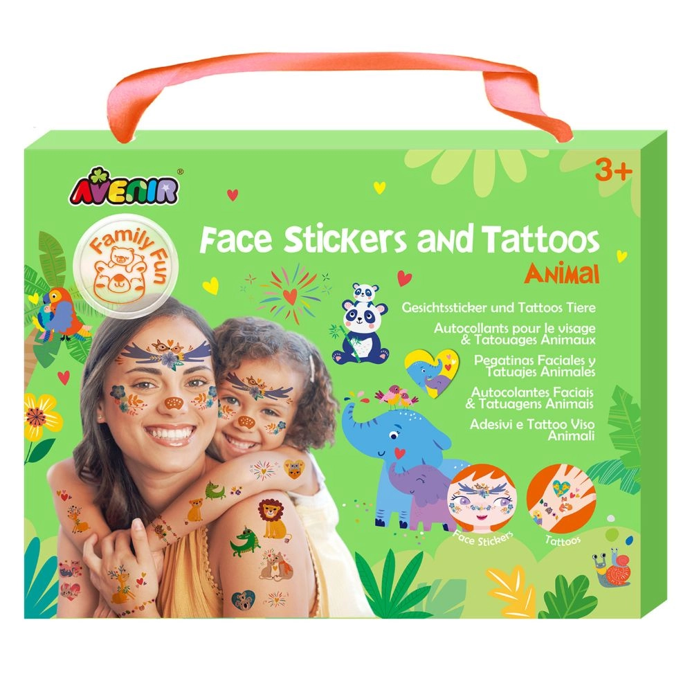 Avenir Face Stickers And Tattoos - Multi Colour 3+