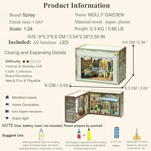 DIY Miniature Dollhouse Kit - 124 scale