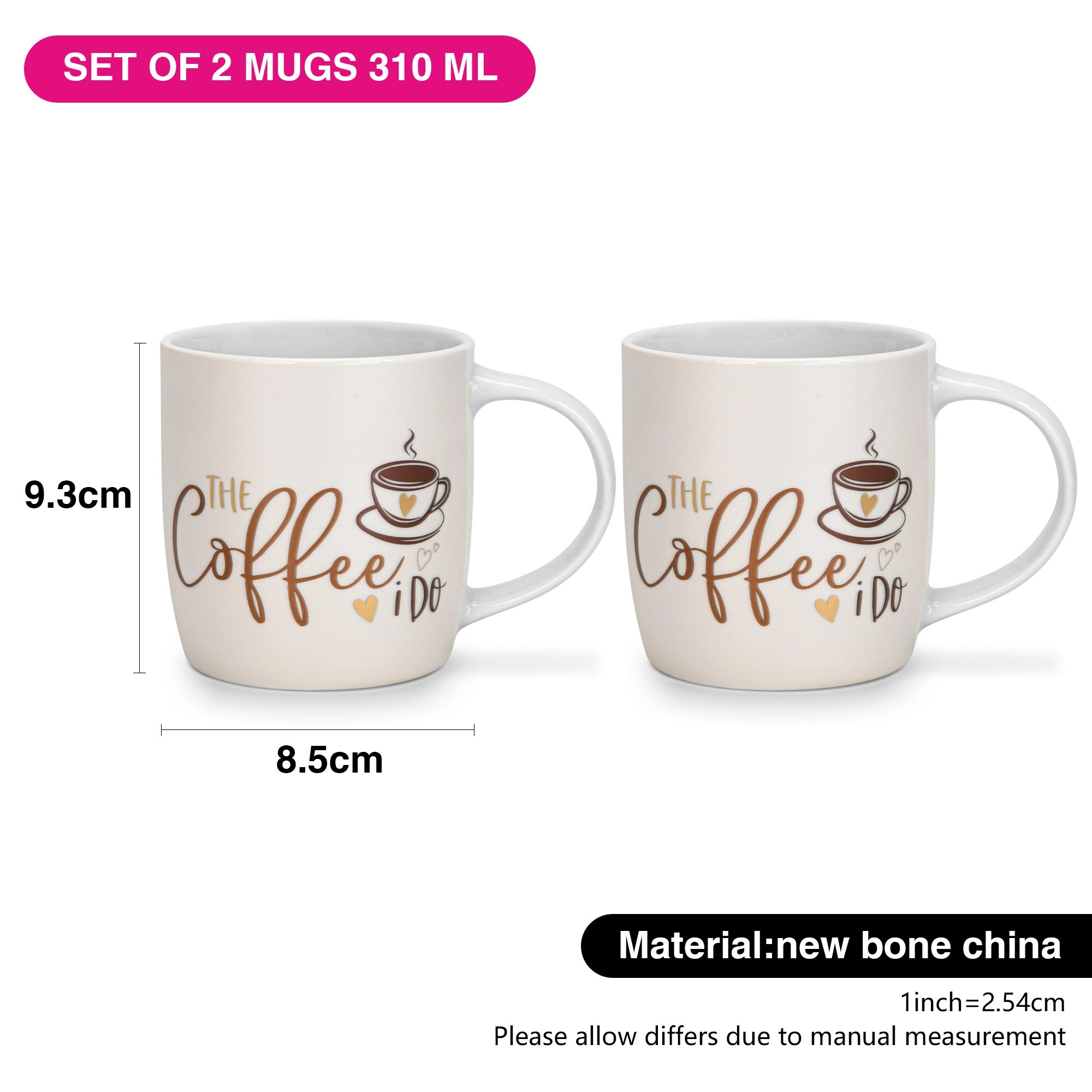 The Coffee I Do Mug - 2 pcs - 310 ml
