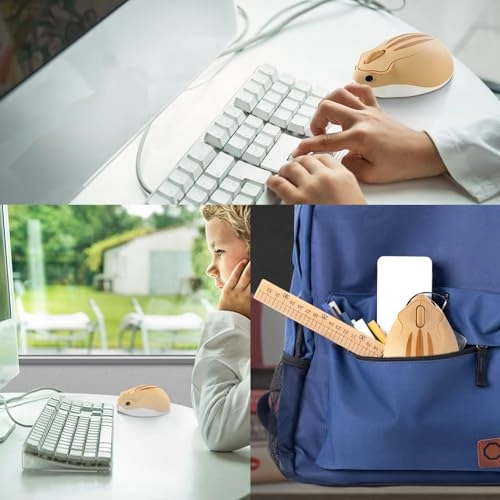 Kawaii Hamster Silent Optical Mouse - USB