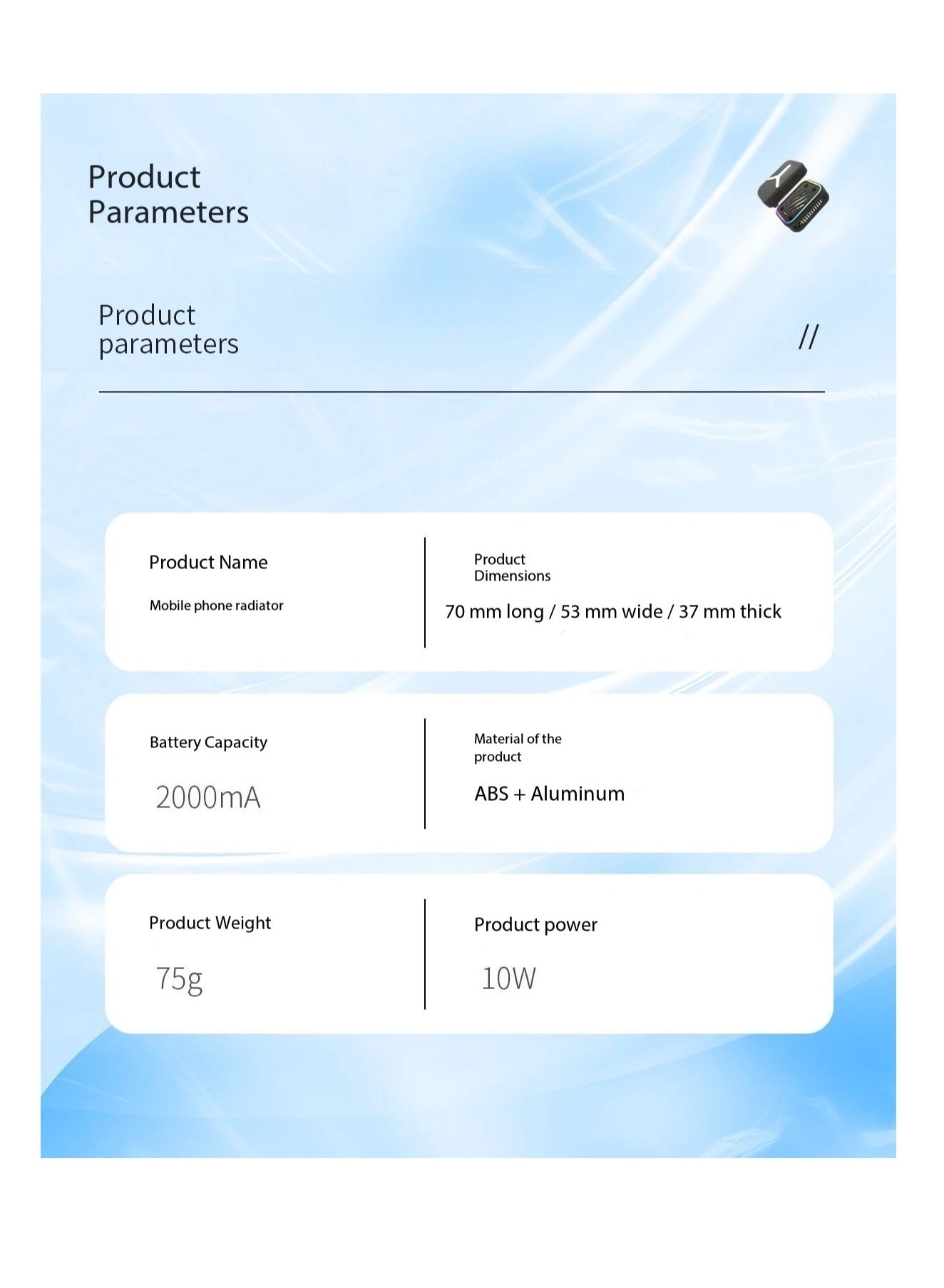 Cell Phone Cooler - Magnetic Cooling Fan Wireless Charging