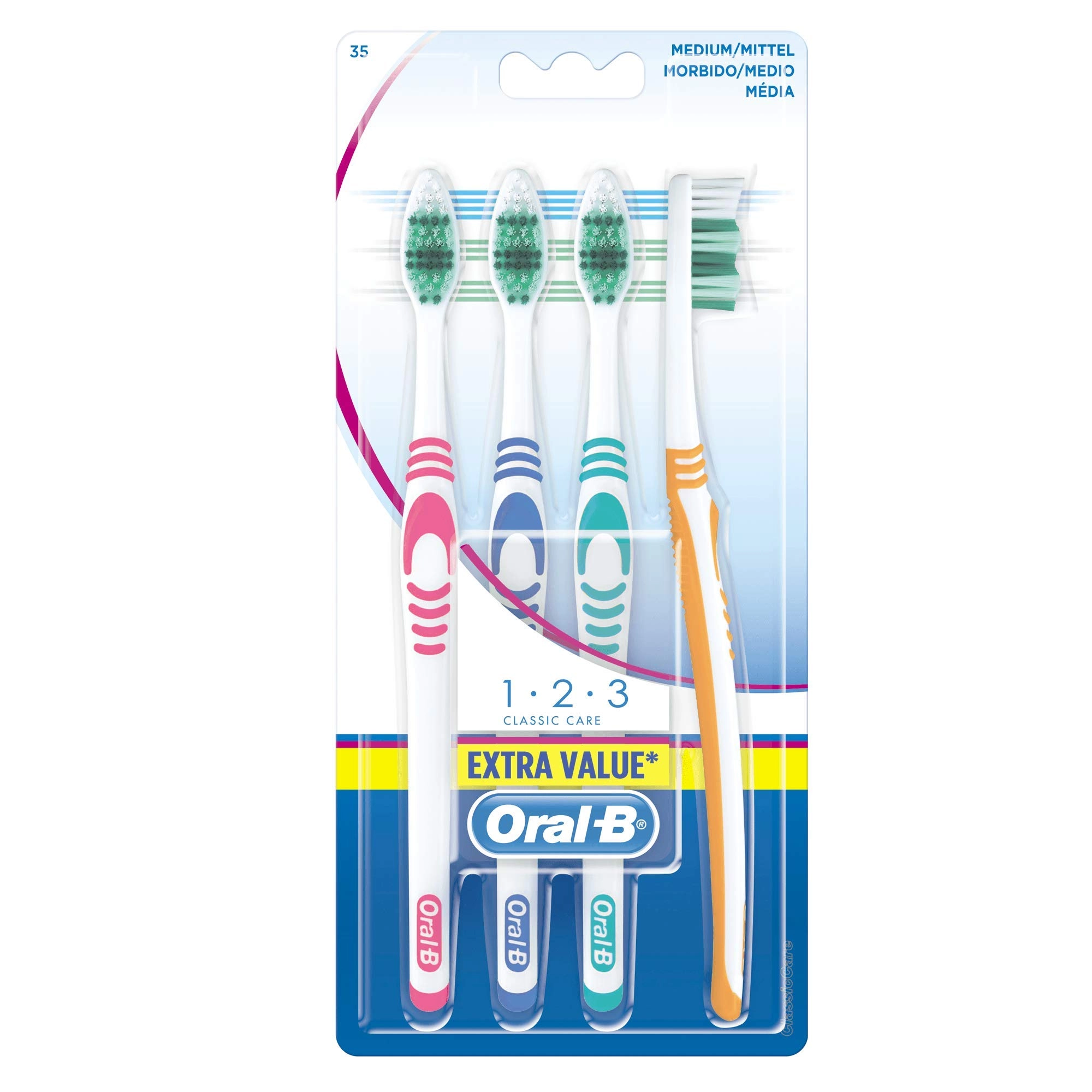 Oral-B Spazzolini Of Teeth - Medium 4-Piece Pack