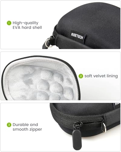 Hard Travel Mouse Case - Clip and Lanyard
