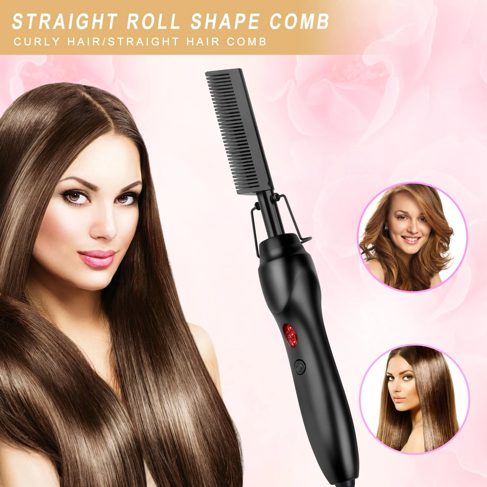 Electric Hot Comb - 12 Inch Multicolored Anti-Scald
