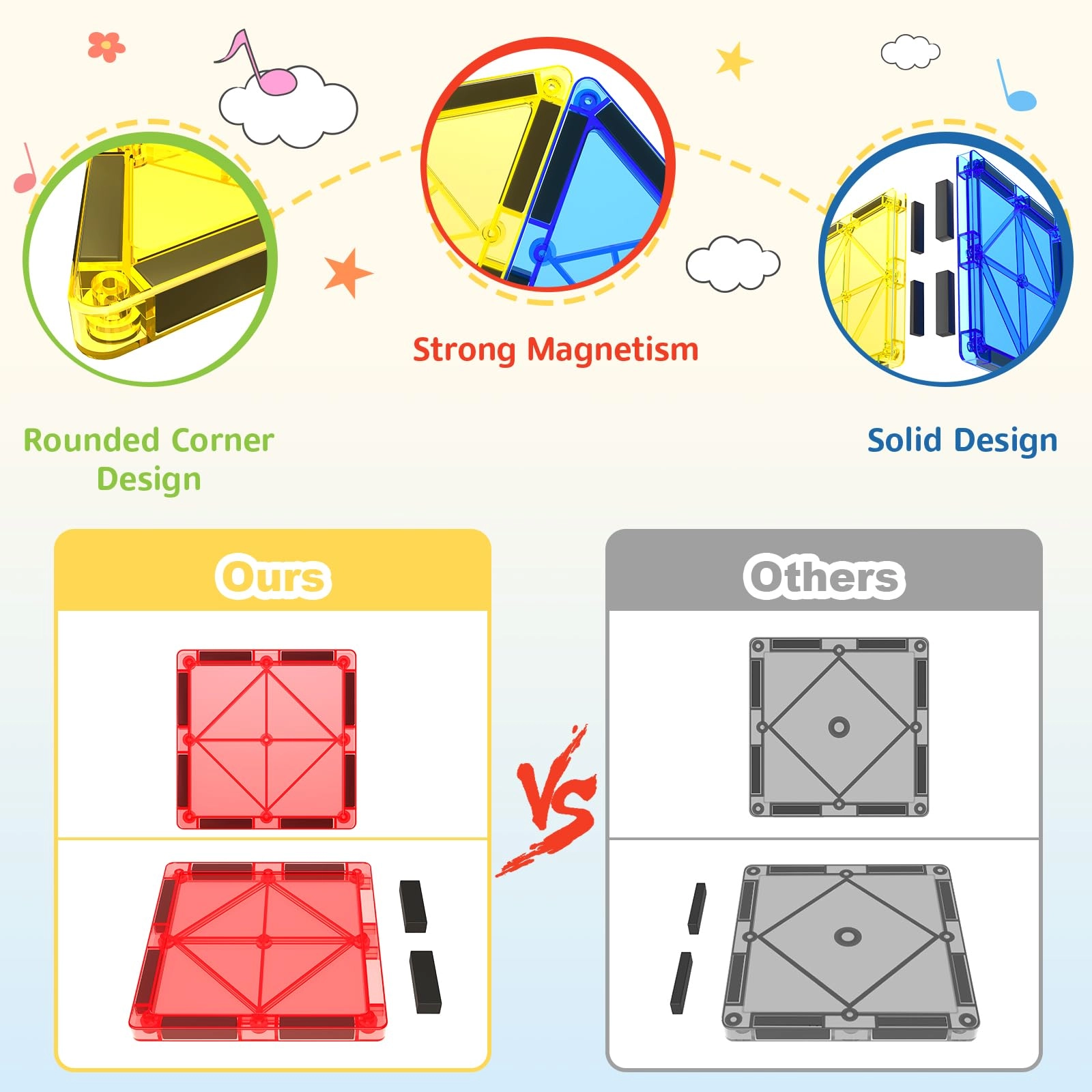magnetic tiles - 60pcs
