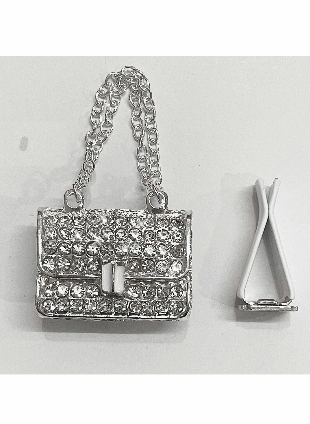Bling Crystal High Heel Air Vent Clip + Bling Crystal Bag