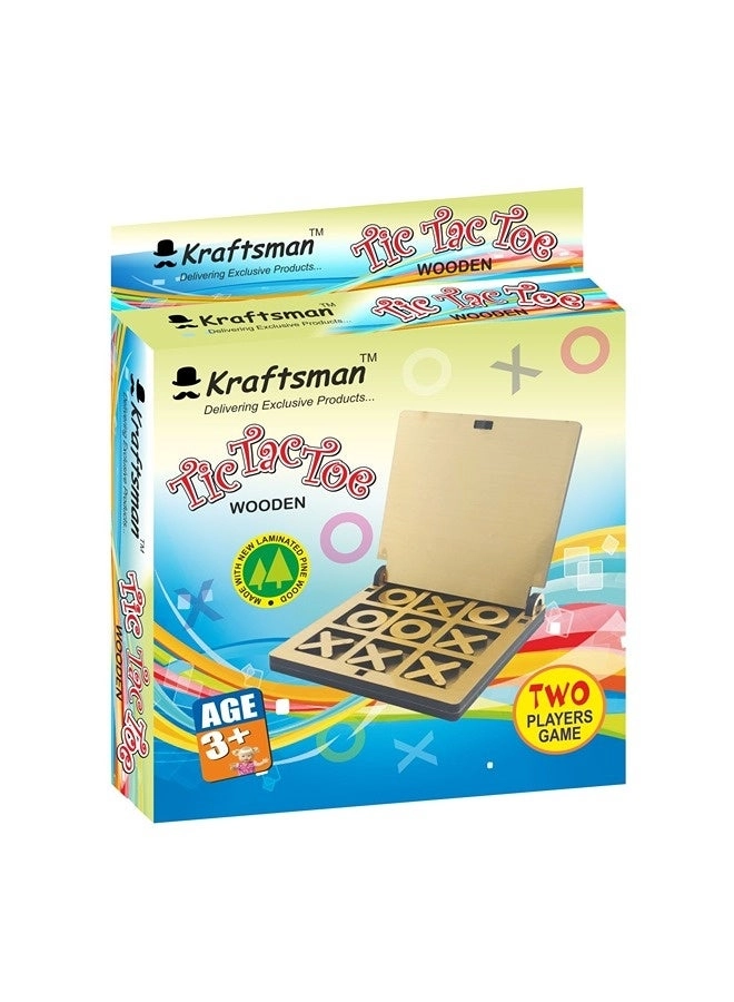 Tic Tac Toe - Wooden Mini Golden Finish