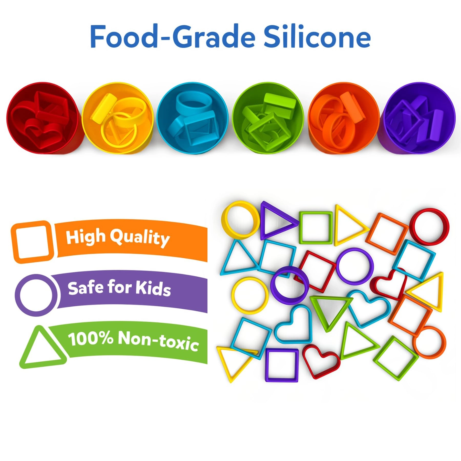 Silicone Rainbow Sorting - Ages 3, 4, 5, 6 1 Piece