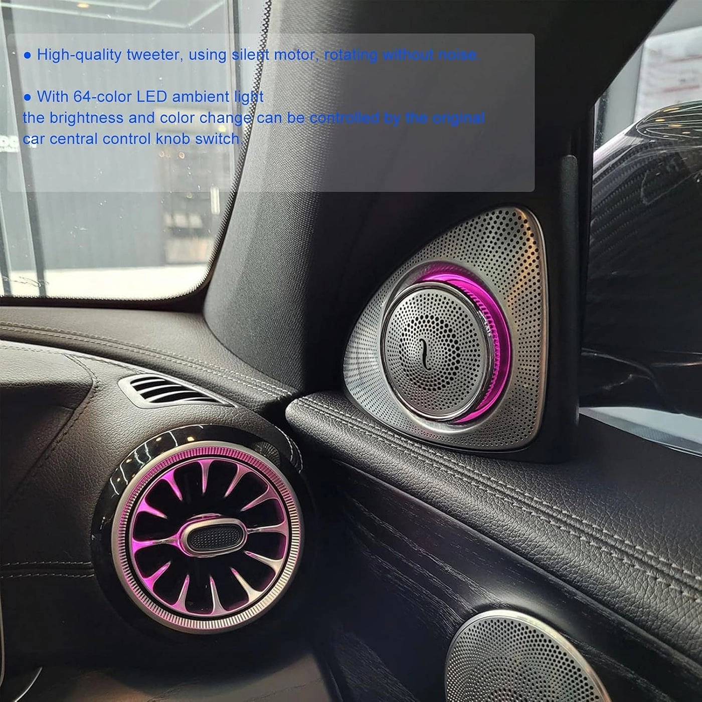 Rotating Tweeter - 64 Color 3D LED Ambient Lighting Replacement for E?Class W213 2017?2021