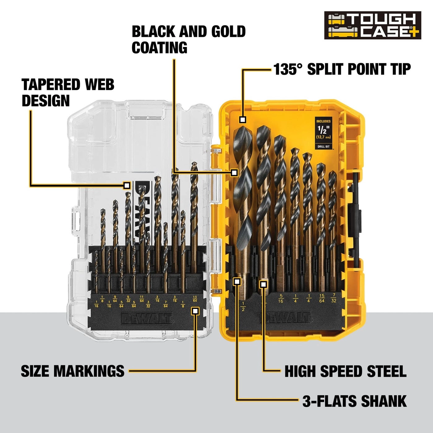 Drill Bit Set - Black Oxide Coated 21Piece