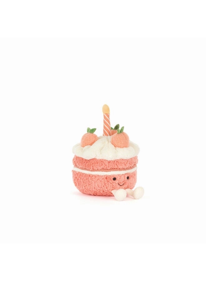 Gentle Peach Cake Plush Doll 22 cm