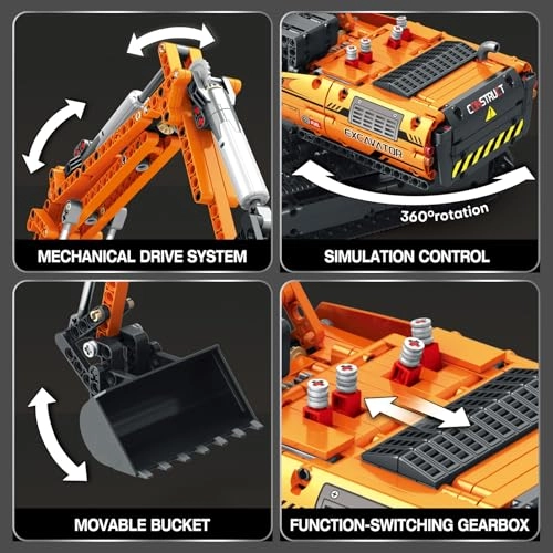 22003 Excavator - 1106 pcs for ages 14+ Remote Control Motorized