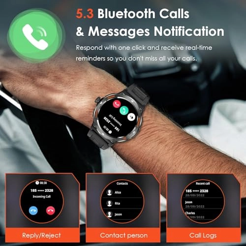 Military Smart Watch Stainless Steel