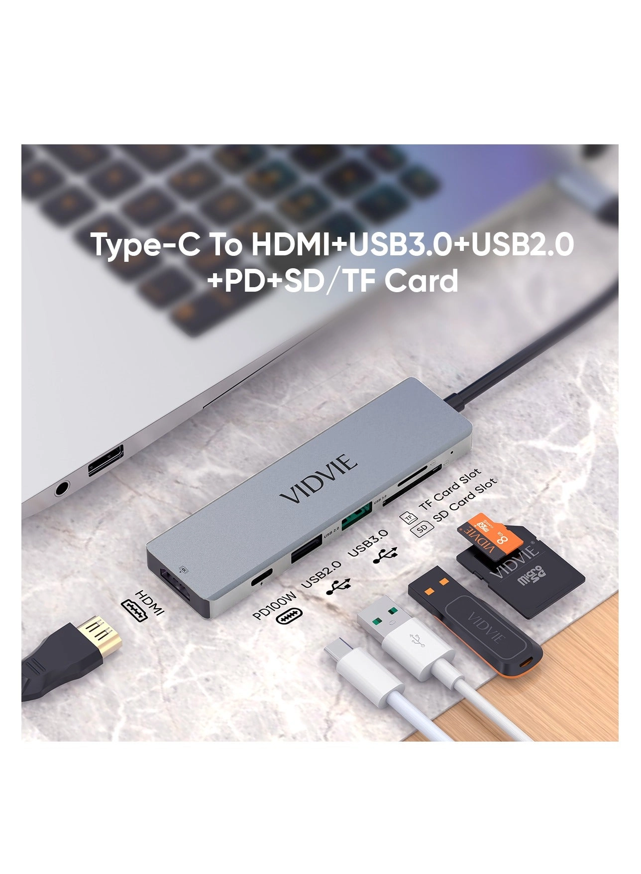 6-in-1 Docking Station - Type-C Windows, Apple OS, Linux, Vista system