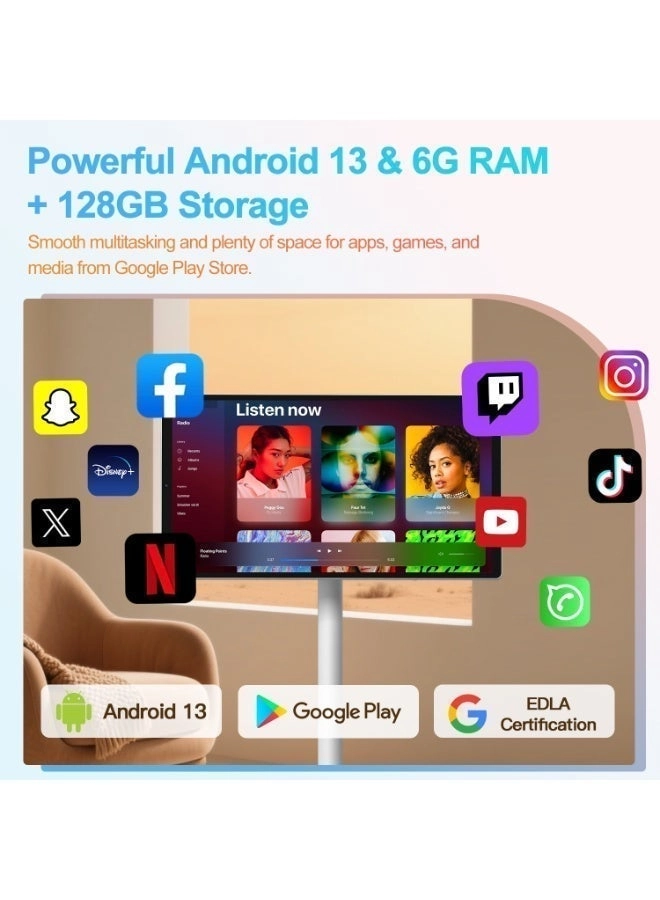 Portable Smart TV - 1080P 21.5 Inch