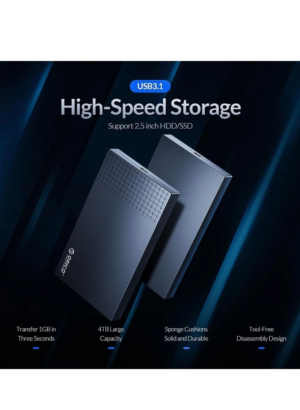 SATA Enclosure - USB 3.2 Type C 5Gbps