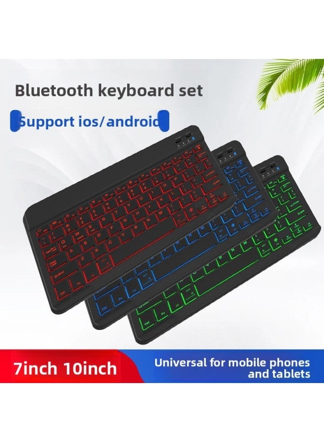 Bluetooth Keyboard Leather Case - Wireless Three-System Two-in-One