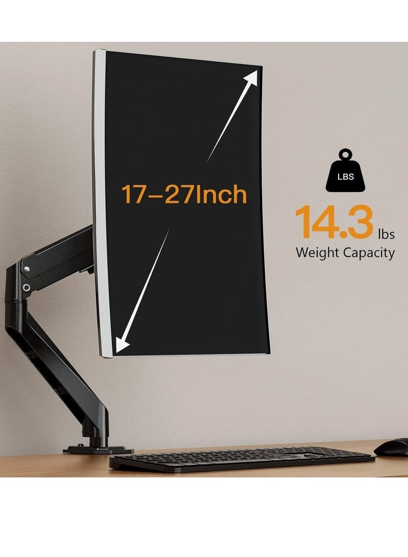 Single Monitor Arm - Single 13-32 Inch VESA 75x75/100x100mm