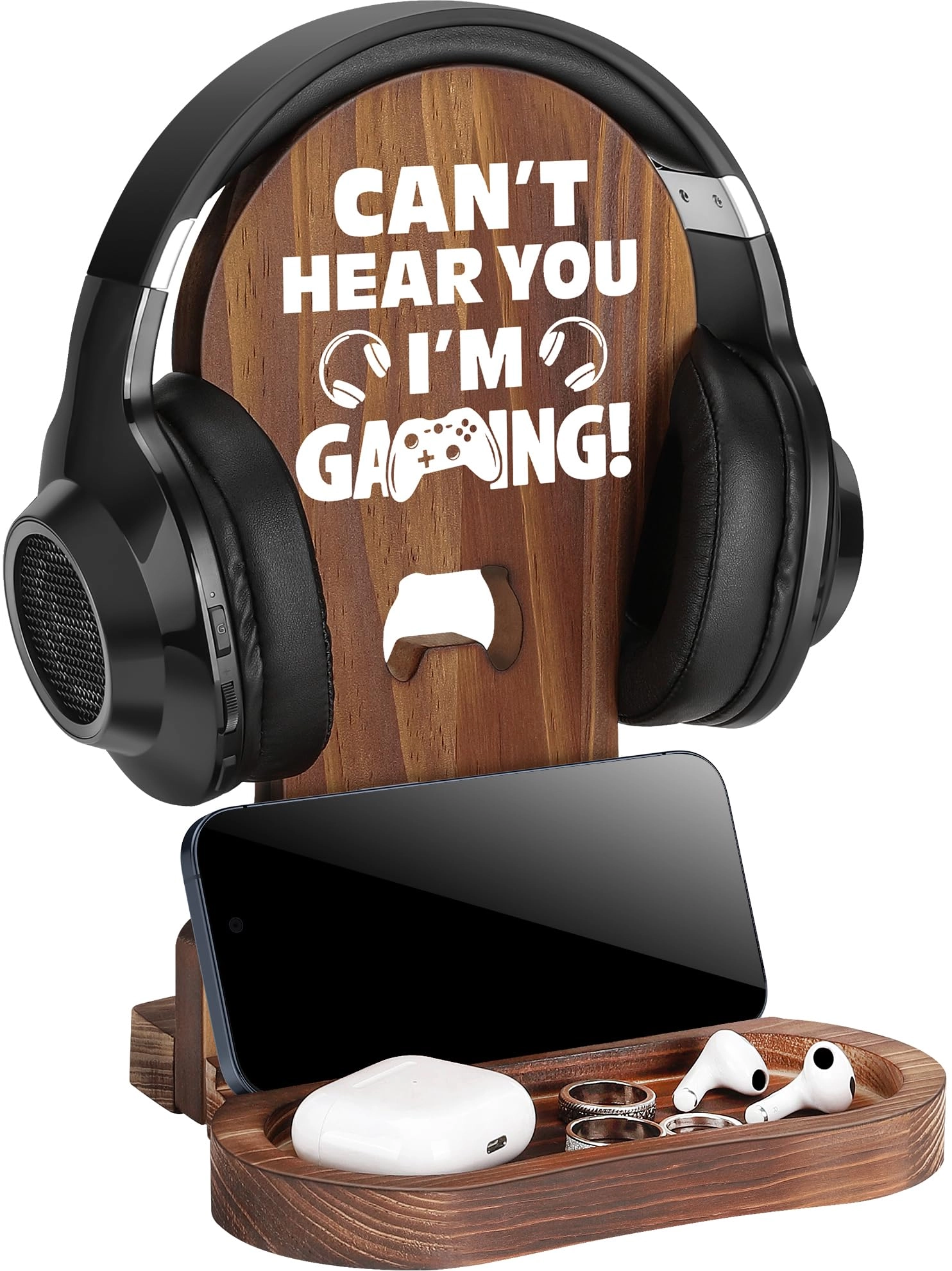 EJ Stand 03 - Headset Stand Wood
